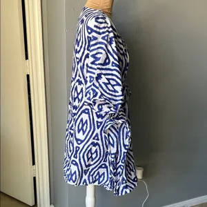 Roberta Roller Rabbit Blue and White Ikat Tunic thumbnail 3