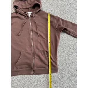 Full Tilt Womens Brown Zip Up Hoodie Fleece‎ Sweatshirt Chocolate Brown Size M thumbnail 5
