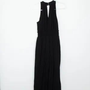 Anthropologie‎ Womens Black Bionda Plisse Jumpsuit Size S Smocked Waist Event thumbnail 10