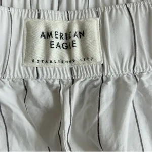 American Eagle Outfitters White Pinstripe Boxer Lounge Pants Medium thumbnail 6