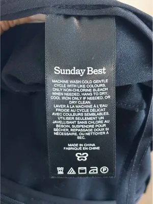Sunday Best Aritzia Tatiana A-Line Mini Skirt Black Side Slit Size 8 thumbnail 9