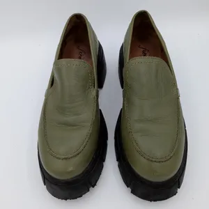 Free‎ People Alohas Trailblazer Green Chunky Lug Platform Loafer 37.5 Women's 7 thumbnail 4