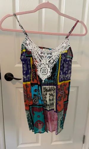 Multicolor Patchwork Tank Top Multiple thumbnail 1