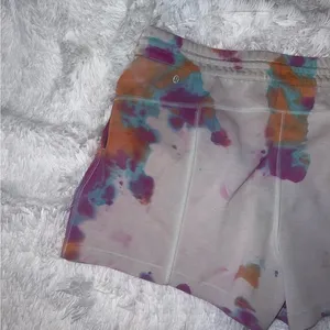 RARE Lululemon Softstream High Rise Short in Tie Dye size 12 Pink Purple Blue thumbnail 1