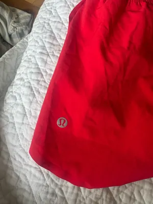 Red Lululemon Shorts Fast and Free thumbnail 4