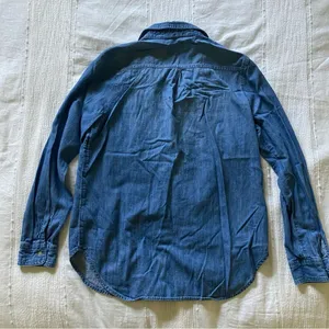Old Navy the classic shirt button up blue thumbnail 2