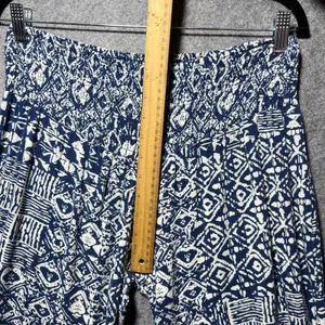 Michael Farrell Blue White Geometric Print Wide Leg Smocked Waist Pants Size S‎ thumbnail 5