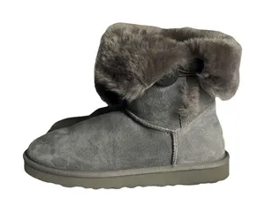 UGG Australia Bailey Button Grey Sheepskin Winter Boots 5803 Women's Size 8 thumbnail 1