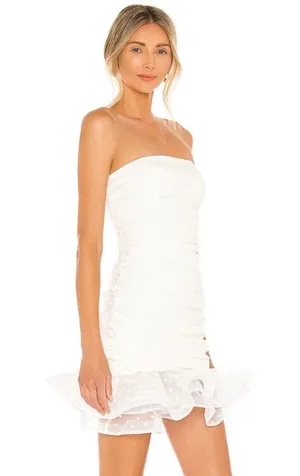 NBD Alice mini dress in white thumbnail 2