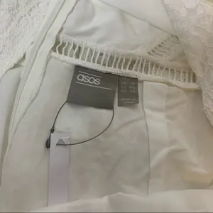 NWT ASOS‎ lace midi dress ladder trim white thumbnail 4