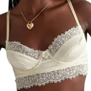 Free‎ People x For Love & Lemons Yellow Gingham Longline Bra Medium NWT thumbnail 1