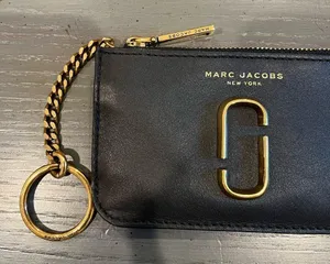 Marc Jacobs Black Coin Card Key Pouch Wallet thumbnail 6