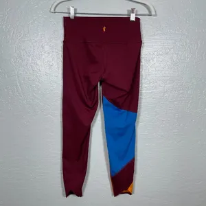 Cotopaxi Women S Maroon Orange Blue Mariposa Colorblock Leggings Athleisure thumbnail 4