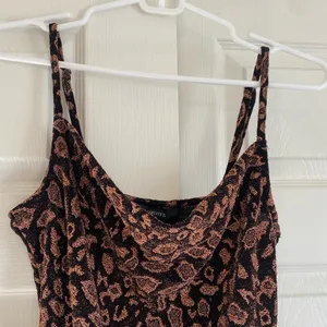NWT Forever 21 brown and black mini cheetah print mini slip cowl dress thumbnail 6