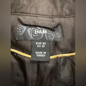 H&M Black Utility Jacket with Structured Stand Collar thumbnail 4