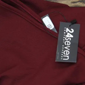 NWT 24seven Comfort Apparel Plus Size High Low Party Dress Burgundy Red 3X thumbnail 6