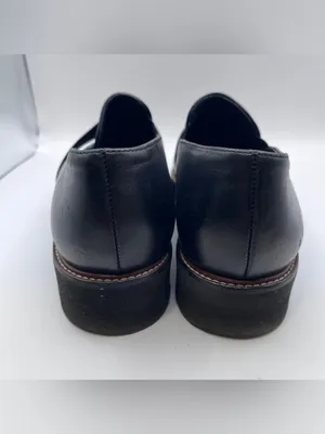 Paul Green 1670-003 slip-on loafers black leather chunky lug sole size US 7.5 thumbnail 7