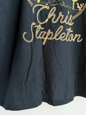 Chris Stapleton Off The Shoulder Tour Tee Black Size XXL thumbnail 7
