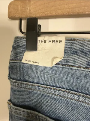 NWT Free People We The Free Emre Low Rise Poppy Blue Flare Jeans 25 thumbnail 8