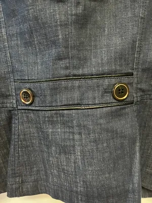 White House Black Market Denim Blazer, Women's Size 8 thumbnail 2