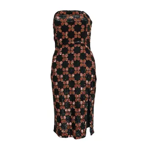 RETROFÊTE Jacqueline Sequin Dress, Black/Pink, Small thumbnail 5