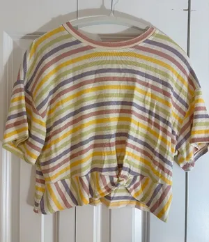 Striped cropped top thumbnail 1