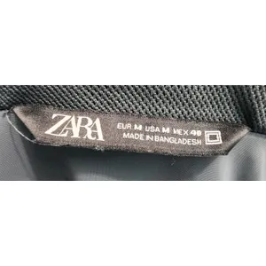 Zara Womens Medium M Windbreaker Jacket Hooded Full Zip Gray dnwr‎ Lightweight thumbnail 4