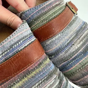 Dansko Women's Espadrille Mule Clog Shoes Multicolor Striped Wedge thumbnail 7