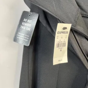 Express black pieced satin strapless bow tie back wide leg jumpsuit XS new nwt thumbnail 12