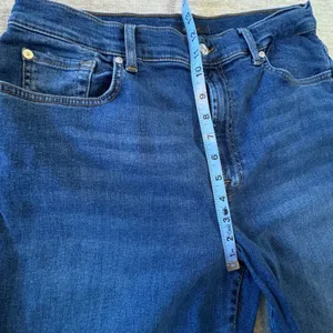 7 For All Mankind The Modern Straight‎ Jeans Women 31x25 Raw Hem Cropped (cut) thumbnail 7