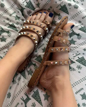 Studded sandals size 7 Brown thumbnail 1