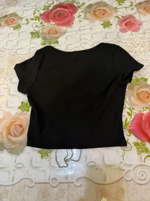 Chocolate Black Ribbed Crop Top with Front Lace-Up Detail thumbnail 4