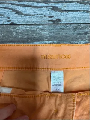 Maurices bright orange High-Waist Women’s Shorts NEW size 13/14 thumbnail 7
