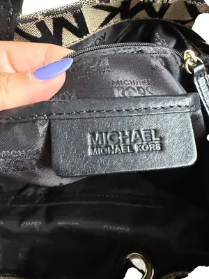 MICHAEL KORS Black Logo Shoulder Tote Bag thumbnail 2