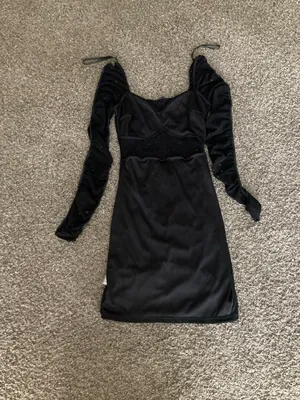 Windsor Black Rhinestone Mesh Corset Bodycon Mini Dress Size M thumbnail 9