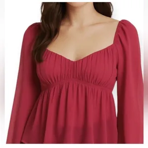 Abercrombie & Fitch Deep Pink Blouse thumbnail 1