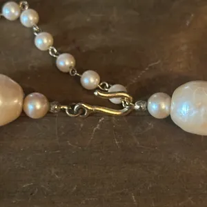 Vintage chunky faux freshwater pearl necklace thumbnail 4