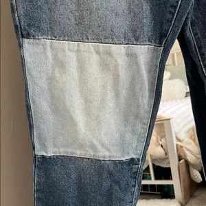 KanCan Blue Straight Leg Jeans with Striking Two-Tone Design thumbnail 4