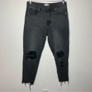 Bohme Harold distressed mom‎ jeans black size 27 thumbnail 3