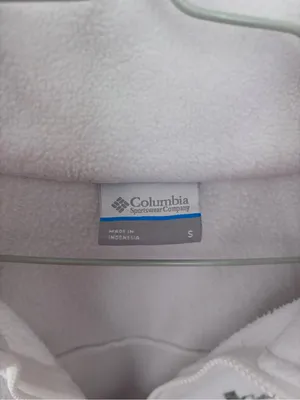 EUC Columbia White Full Zip Fleece Jacket Women’s Small Soft Cozy Lightweight thumbnail 2