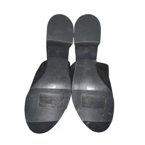 American Eagle‎ Women Black Suede Slip On Mule Block Heel Open Toe Size 9 Shoe thumbnail 7