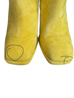 Jaye Platform Suede Boots Size 7.5 Sunny Yellow Color. thumbnail 5