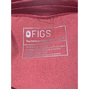 FIGS High Waisted Zamora Scrub Pants Burgundy XXS‎ Technical Collection Jogger thumbnail 6