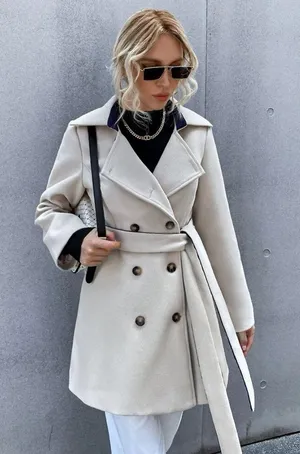 SheIn Lapel Coat thumbnail 1