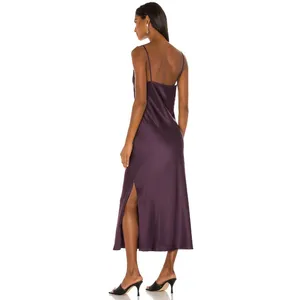Rag & Bone Women's Deep Plum Pauline Slip Dress Satin Party Glam Size 12 NWT thumbnail 4