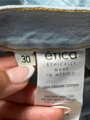 Etica Revolve Light Wash Distressed Denim Shorts Womens 30 thumbnail 6