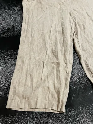 Womens sz20-22R Boden 100% Linen wide leg capri pants 24" inseam thumbnail 5