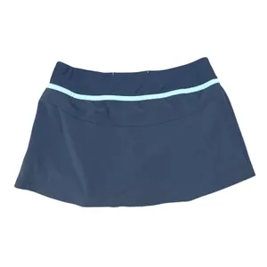 Title Nine Womens Pleated Athletic Skort Gray Blue Trim Tennis Golf Skirt Size M thumbnail 4