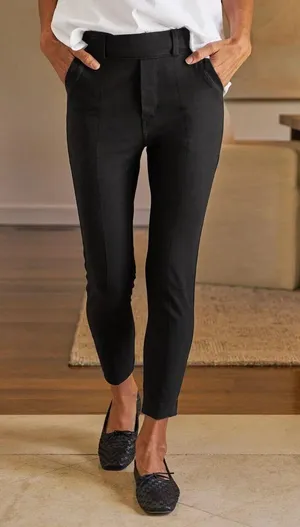 Frank & Eileen Murphy Billion Dollar Pant Black XS LAB600 Cropped Stretch Pants thumbnail 1
