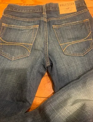 Classic Hollister Slim Straight button-fly medium wash Jeans | W28 x L30 thumbnail 10